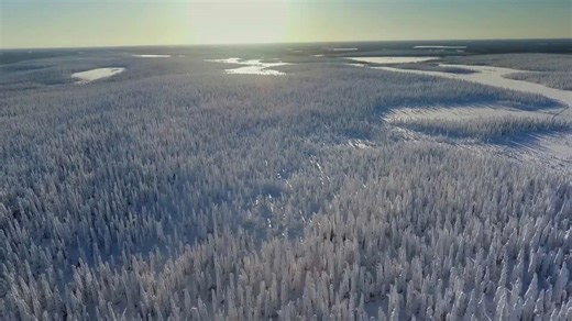 A Winter Drone Flight Across Lapland and the Far North...