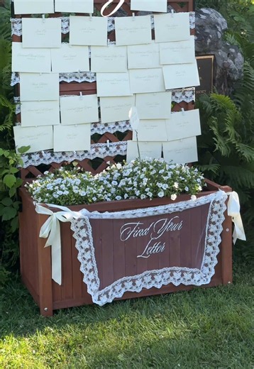 DIY Wedding Seating Chart with Personalized Letters