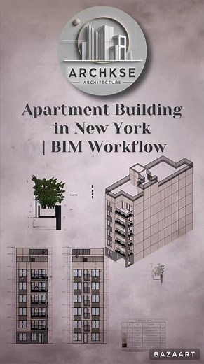 Apartment Building in New York | Full BIM Workflow in Revit #BIMWorkflow #RevitArchitecture