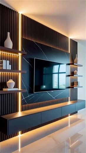 Luxury Wall Panel TV Unit | Stunning Final Reveal | Modern Living Room Design ✨
