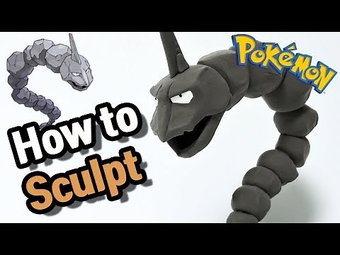 Sculpting Onix Rock/Ground Pokémon in Clay