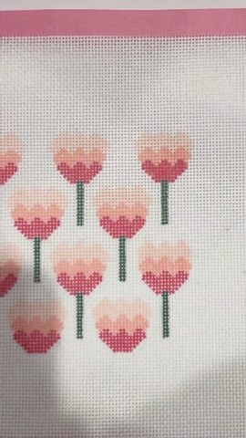 Pink Tulips Pattern Spring 18 Mesh Needlepoint Canvas - Etsy