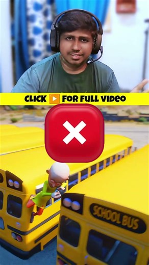 Motu Patlu vs 80 School bus Challenge In GTAV #shorts