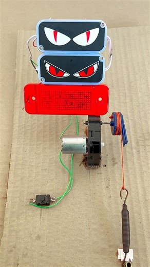 Powering spiderman eyes using toy dc motor engine#shorts