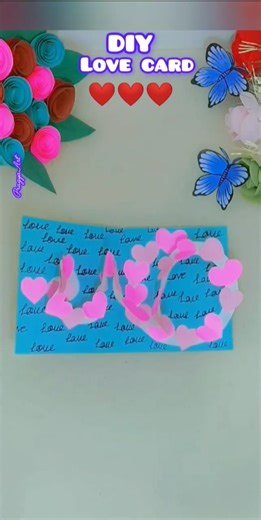 DIY cute love card ❤😘 #pragyaart #diy #lovecard #cardcreations #artandcraft #lovecardmakingideas