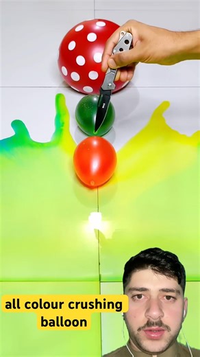 colour balloon crashing sound #funny #crushingtime