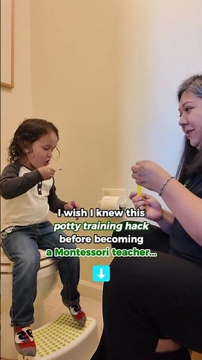 As a Montessori teacher, this is one of my favorite potty-training hacks!