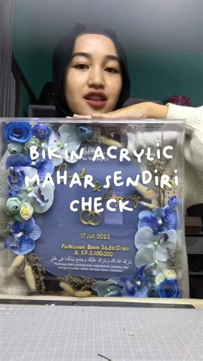 Masih ga nyangka sama hasilnya 😭💖 #maharnikah #maharacrylic #diymahar #acrylicmahar #bikinsendiri #maharmurah