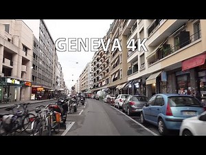 Geneva Switzerland 4K - Driving Downtown