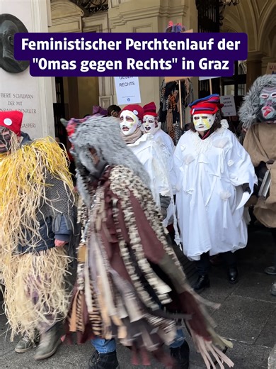 Feministischer Perchtenlauf in Graz: Omas gegen Rechts