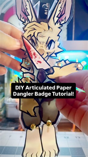 🎧K1T0 .｡.:*☆ on Instagram: "🐇🔪First time making a tutorial like this! Let me know if yall have any questions ^o^ opening commissions for these soon! (Hashtags) #furry #artist #art #furries #furryfandom #indieartists #indieart #anthro #fnaf #fivenightsatfreddys #williamafton #papercraft #paperdoll #paperdangles #tutorial #howto #arttutorial #diy #diytutorial"