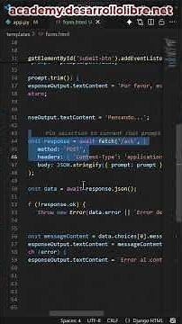 ✋ Consume Local LLM with Python/Flask Using Form and Fetch Requests - 09