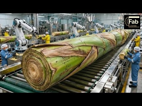 Inside the Largest High-Tech Banana Stem Factory You’ve Never Seen | Full Process