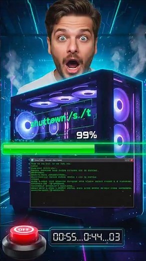 Sleep while the game downloads! 😴 Let your PC shut down #AutoShutdown #CMDTips #WindowsHacks #dow...