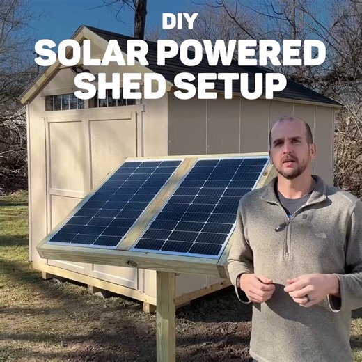 14K views · 97 reactions | I loved putting together this project and bringing together a capable power solution for a storage shed, garage, or barn that is capable and doesn't break the bank. I will walk you through the different aspects of putting together a solar power solution for your structure and also how to size the correct components for your own needs. | Everyday Home Repairs | Facebook