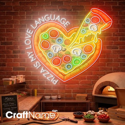 Pizza Neon Sign, Pizza Quote LED Wall Light for Kitchen or Pizzeria Decor, Gift for Italian Chefs - Etsy UK