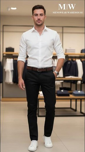 White Shirt + Black Chinos | Simple Menswear Style