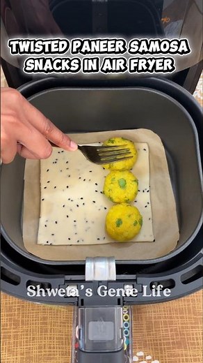 *Viral* Twisted Paneer Samosa Recipe in Air Fryer😋 #shorts #viral #trending #youtubeshorts #ytshorts