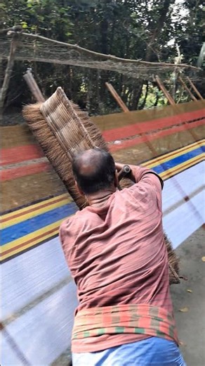 Village Taat Mercerizing Lungi | মাজন দিয়ে ফিনিশিং করা হচ্ছে #beautiful#marketing#young#lungi