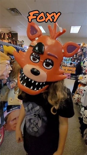 Fnaf masks at the Halloween store 🦊🐻 #fnaf #shorts