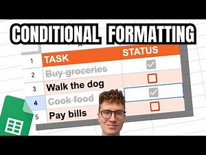 CONDITIONAL FORMATTING - Step By Step Guide (Google Sheets)