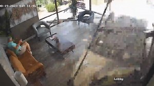 A car narrowly missed a waiting patron when it crashed through the front window of a salon. | USA TODAY