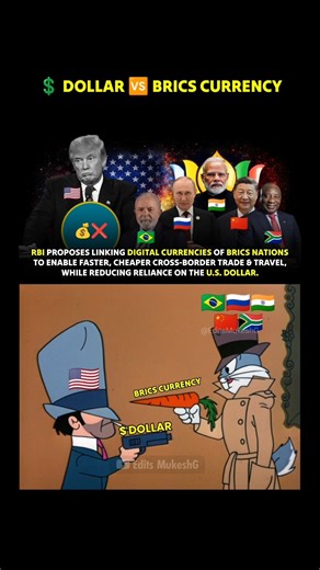 Dollar in Danger 🔥🤣 USA 🆚 BRICS Funny Meme #tariffwar