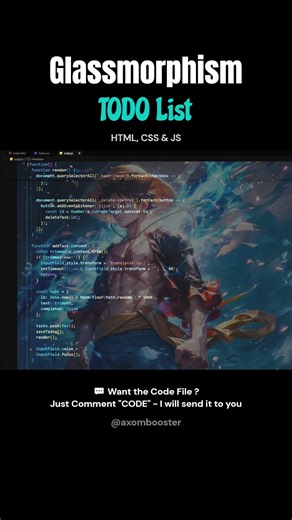 Todo List Using html css javascript 🔥