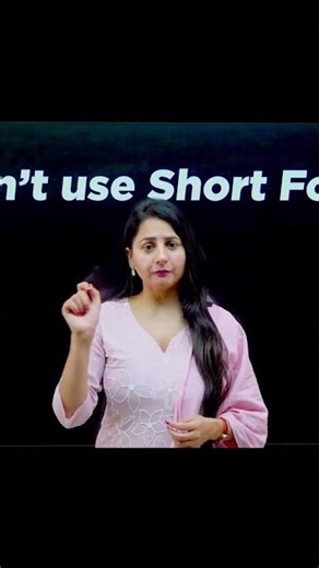 Never Use Short Forms in Board Exam Answers
