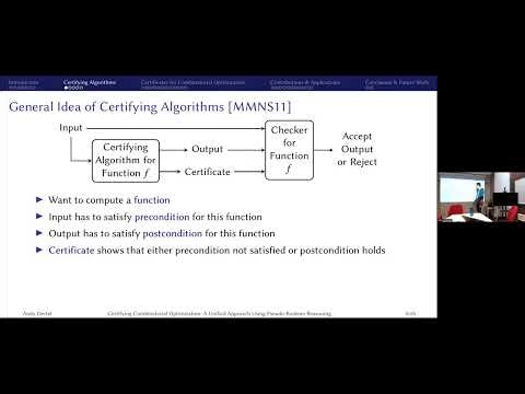 Andy Oertel: Certifying combinatorial optimization: A unified approach with pseudo-Boolean reasoning