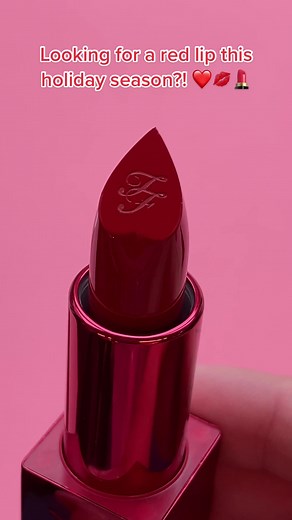 Our Lady Bold Lipstick in the shade Lady Bold is the perfect red for all your holiday festivities coming up 😘❤️💄 #toofaced #tfladybold #redlipstick #lipstick