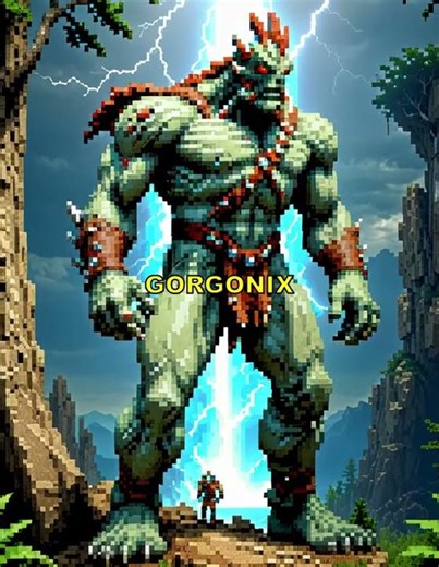 Vexxus Zephyra Gorgonix Phantasma Titanoth en PixelArt