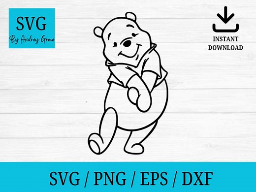 Winnie the Pooh Svg, Winnie the Pooh Clipart, Png, Pooh Svg, Winnie the Pooh Outline Svg, Png, Eps, Pdf, Dxf Cut Files for Cricut Silhouette - Etsy