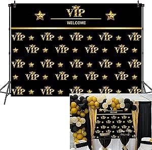 VIP Backdrop VIP Party Decorations Banner 7x5ft Red Carpet Event VIP Birthday Party Decor Background