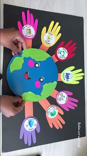 🌍 Easy creative Save Earth Poster Making | Easy Environment Day Project #shorts