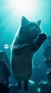 The Giant Cat Nobody Was Ready For 9 ネコが巨大化した日、世界が終わった #cat #funny