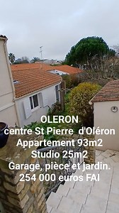 Venez découvrir cet ensemble immobilier composé d un appartement, Studio, pièce et garage. Jardin enherbé avec terrasse, pergola et barbecue. Au calme. #oleron #immobilier #immobilieravendre #appartement #studio #avendreoleron #appartementavendre #stpierredoleron | Emmanuel Bertrand x Guy Hoquet