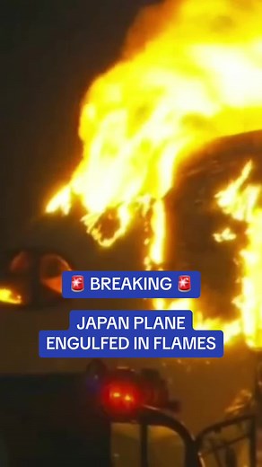 BREAKING: A large airliner carrying more than 300 passengers exploded today at an airport near Tokyo, just a day after a brutal 7.6 magnitude earthquake devastated huge swathes of Japan's west coast. Shocking footage showed the Japan Airlines jet engulfed in a raging inferno as it sat on the runway at Haneda Airport, in Ota City, Tokyo, with gouts of flame seen pouring out of the passenger windows. The airliner collided with a coastguard plane as it came in to land, Japanese TV reported, with th