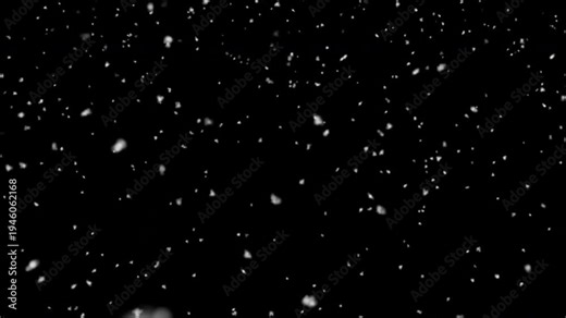 Realistic falling snow loop overlay for winter christmas season video editing