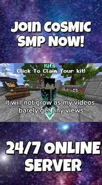 Join Cosmic SMP! | Join my new Minecraft server | #minecraft #server #cosmic #SMP #minecraftserver