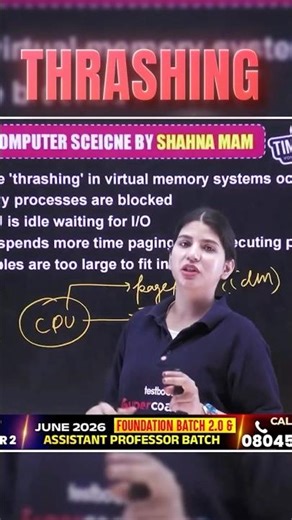 Thrashing In Operating System |UGC NET Computer Science #ugcnet #shortvideo #shorts #ugcnetjrf #ugc