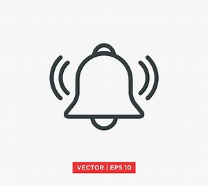 Bell Notification Icon Vektor Illustration Design Editable Vesizable...