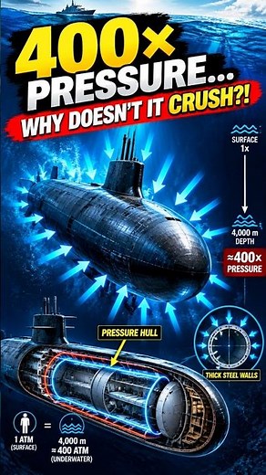 How Can a Submarine Survive 400× Ocean Pressure? 🌊😱