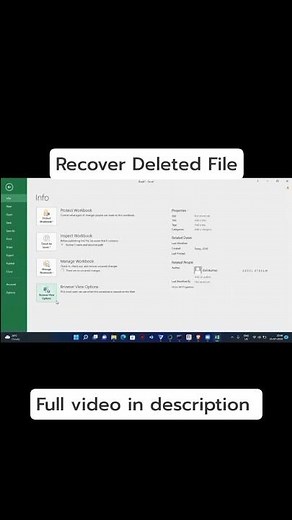 Recover deleted file