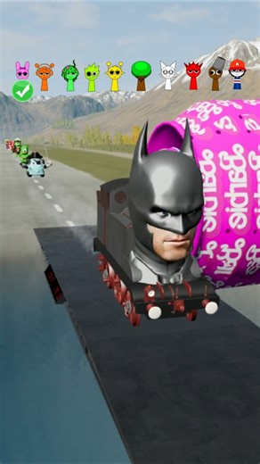 Skibidi Toilet & Squid Game & Sprunki & Crazy Frog & Spiderman VS Bollard Barbie in BeamNG.Drive #9