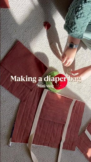 Making a handmade diaper bag | mini sewing vlog￼