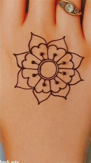 Easy and simple 1mint trick mehndi design|#mehndi back hand mehndi design #dreamsmehndiarts