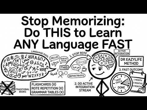 Stop Memorizing: Do THIS to Learn ANY Language FAST | Dr Eazylife