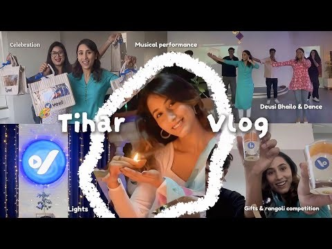 Tihar Celebration at Work | Life at Veel | Team bonding, rangoli, deusi & dance