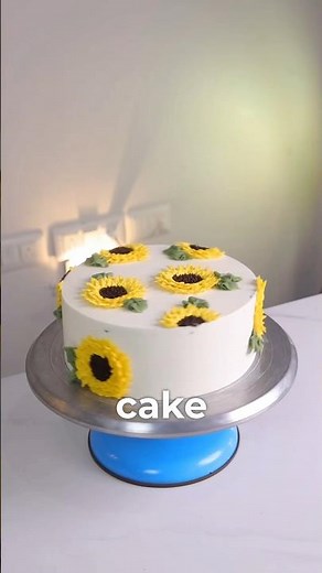 Make this beautiful sunflower cake with 0 efforts 🌻